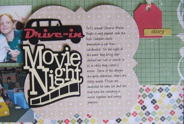 Drive in movie night title