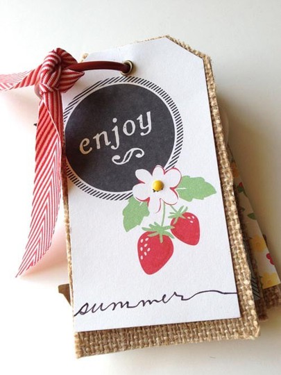 Simple Summer Pickins Mini Album | *AC Raspberry Tags
