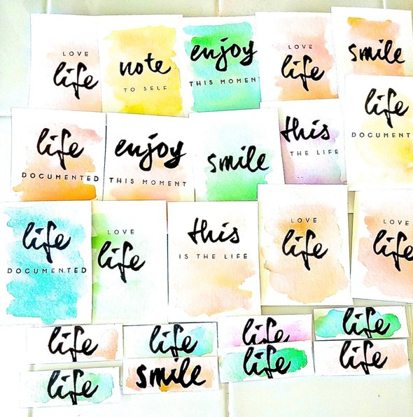 My Own Watercolored Project Life Cards by bonitarose gallery