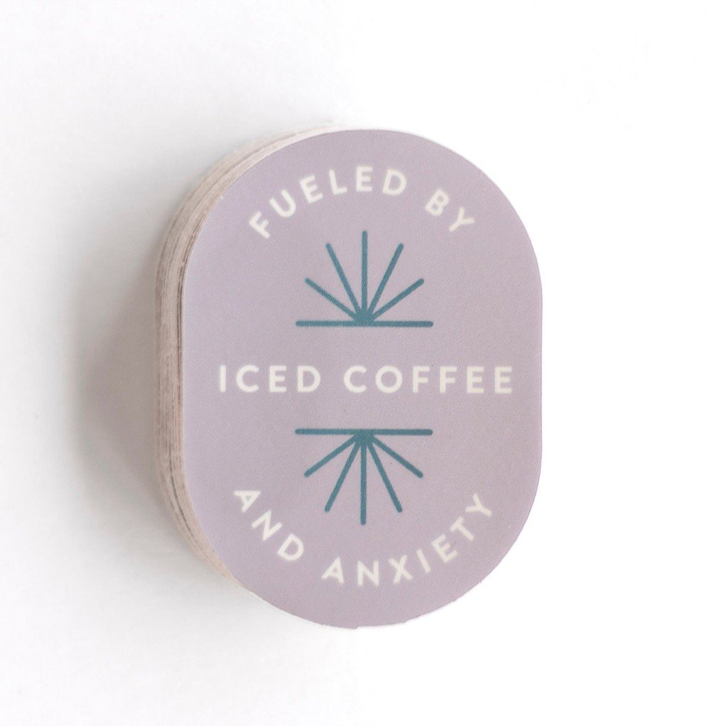 Fueled By Iced Coffee Decal Sticker item