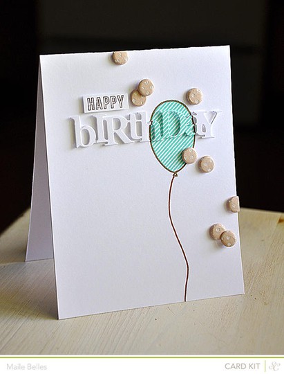 Single Balloon Birthday Card
