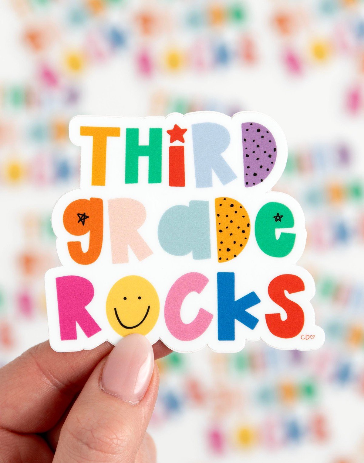 Third Grade Rocks Decal Sticker item