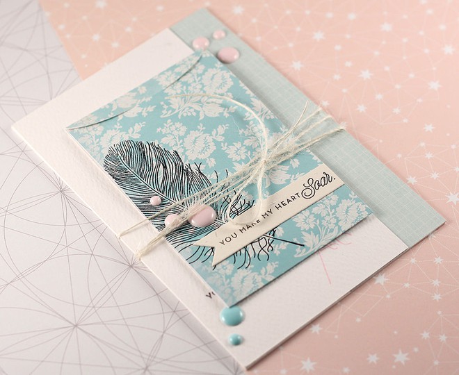 Feather card + gift card holder
