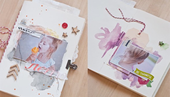 watercolor mini album about one summer day  by simascrap gallery