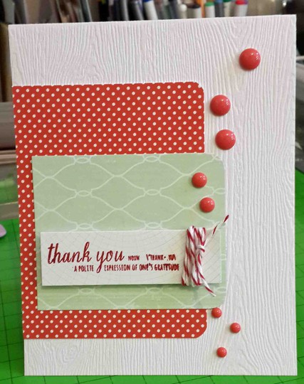 thankyou card  *inked class* day4