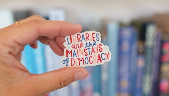 Libraries Are The Mainstays Of Democracy Decal Sticker gallery