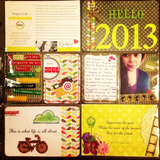 Project Life 2013 page cover 