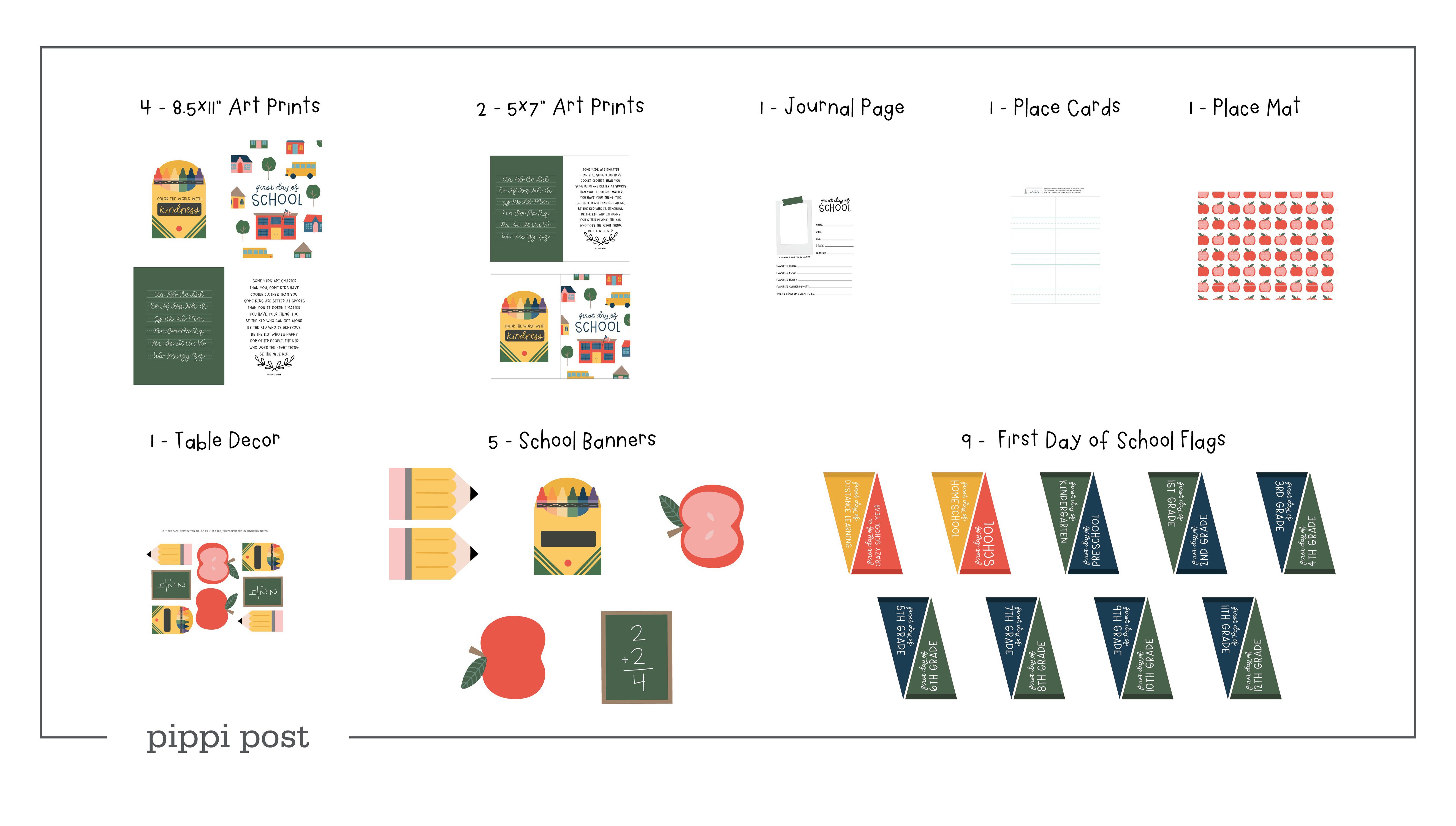 Back To School Digital - Homeschool Printable Pack - Pippi Post