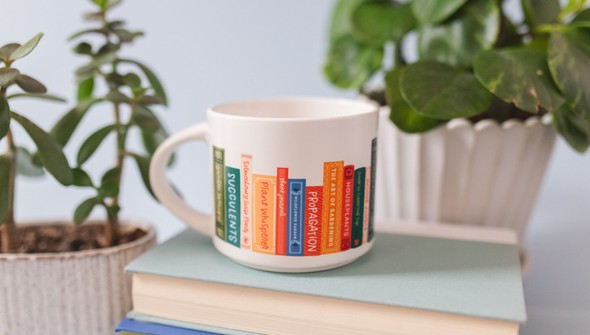 Plant Books Large Ceramic Mug gallery
