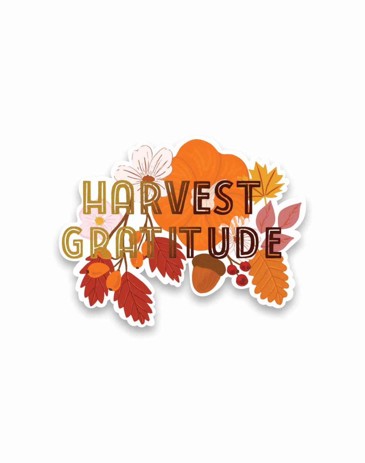 Harvest Gratitude Pumpkin Decal Sticker item