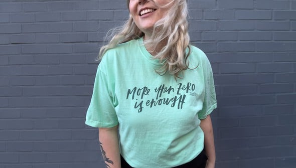 More Than Zero Is Enough Tee - Mint gallery