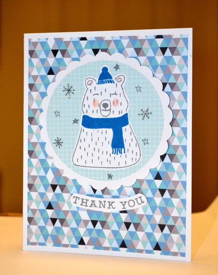 Polar bear thank you card original