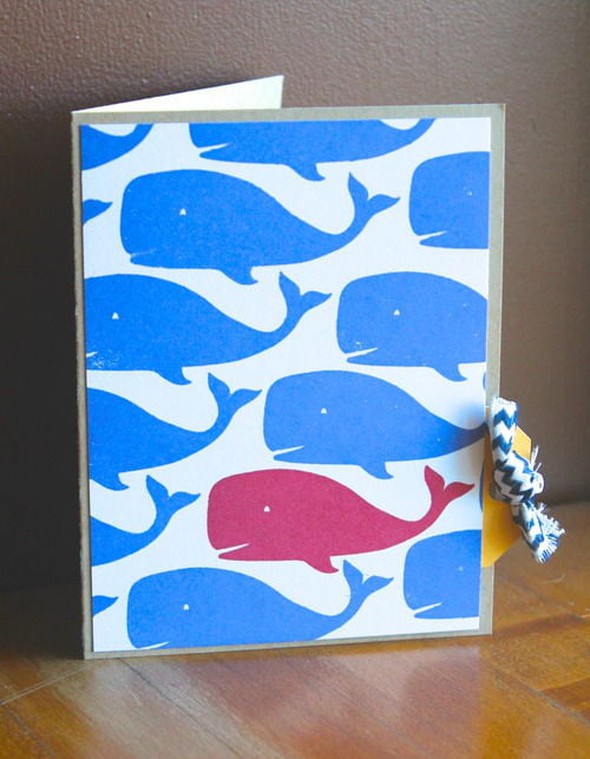 Sliding Sentiment Whale Card by goldensimplicity gallery