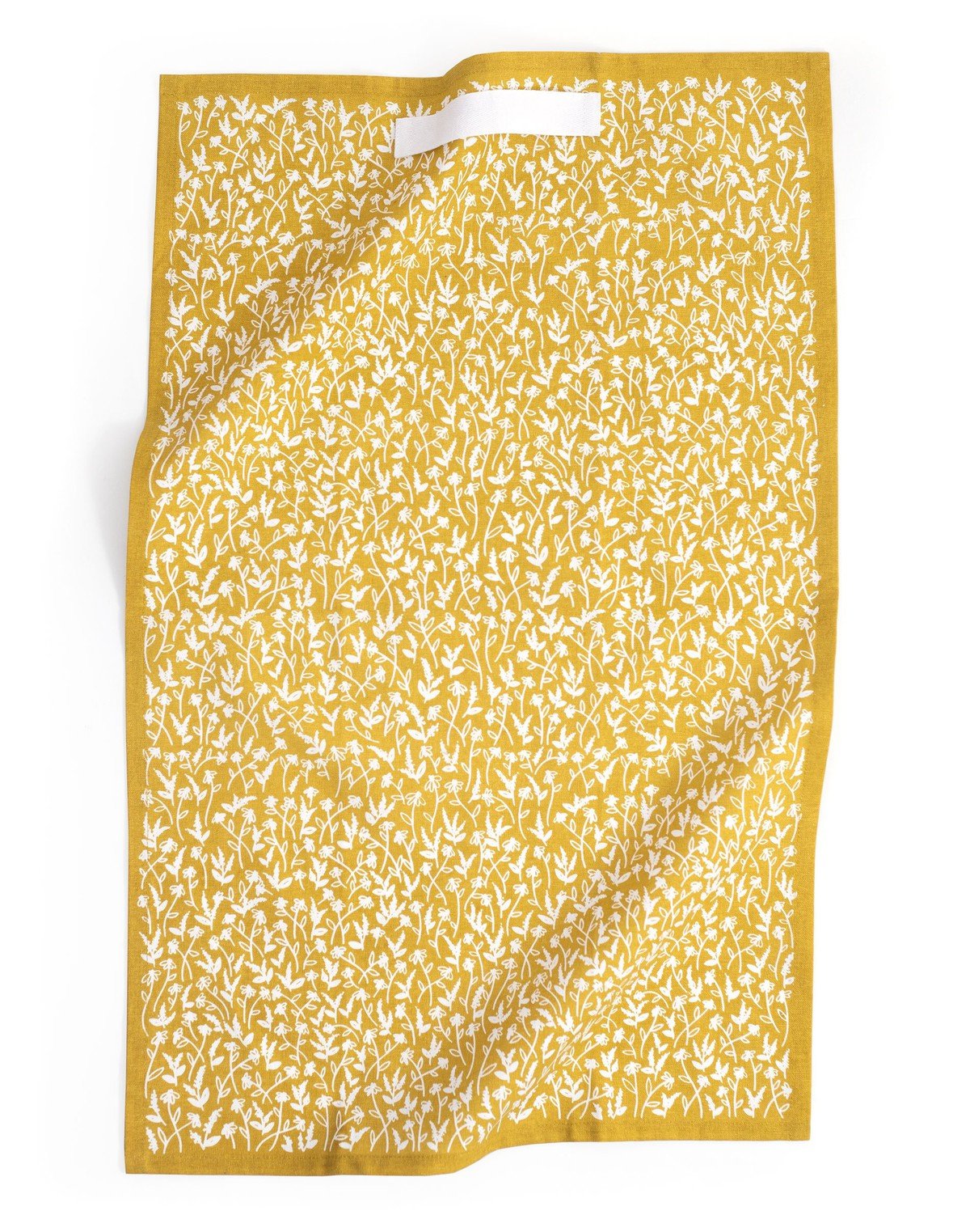Mustard Tiny Floral Kitchen Towel  item