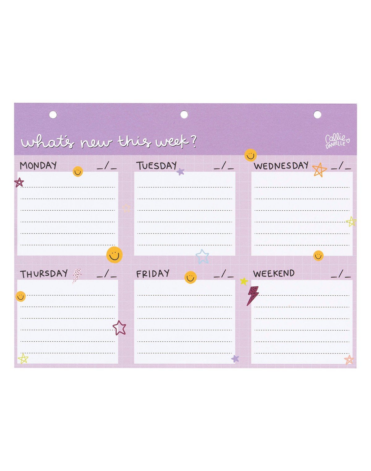 Purple Grid Weekly Desk Pad item