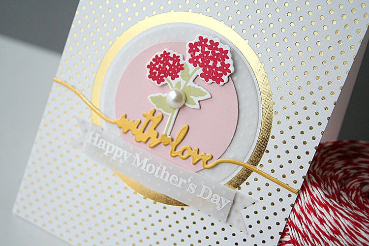 Happy mother's day card gold foil2