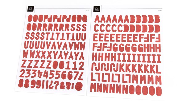 Stars & Stripes 6x8 Alphabet Stickers - Crimson gallery
