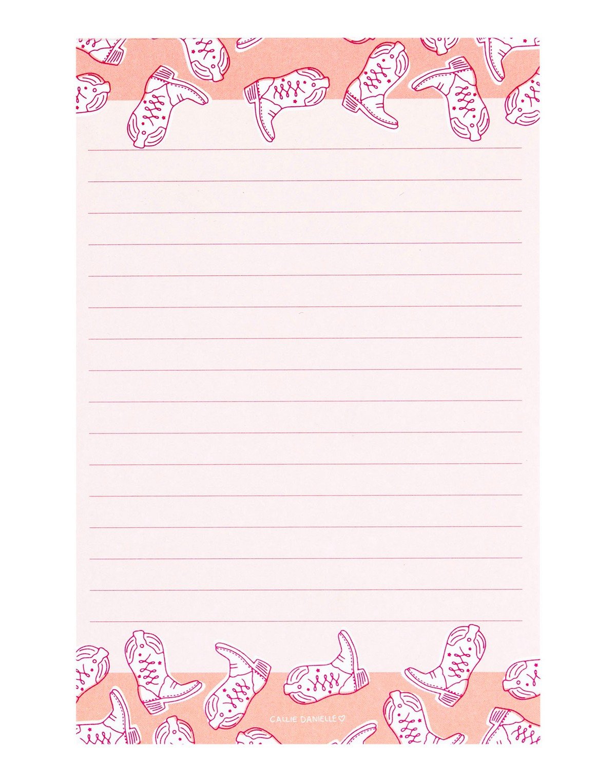 Western Cowgirl Boots Notepad item