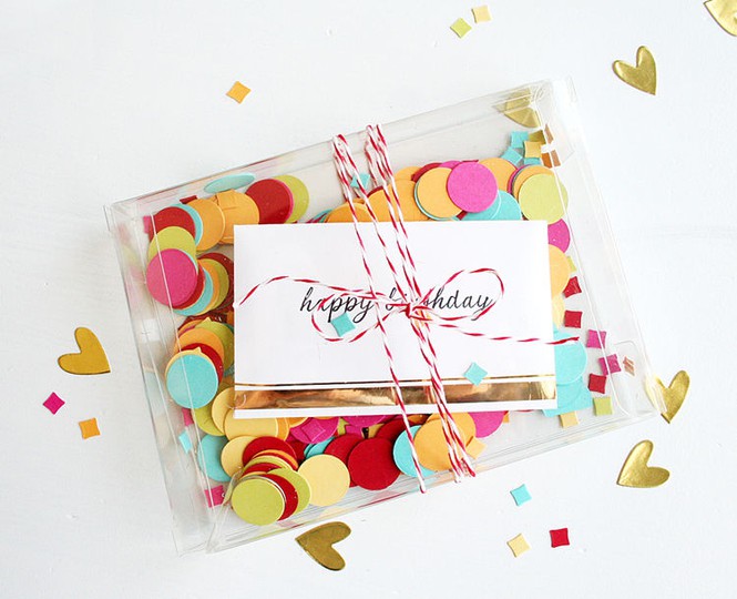 Birthday Confetti Gift Box and Mini Card/Gift Card Holder