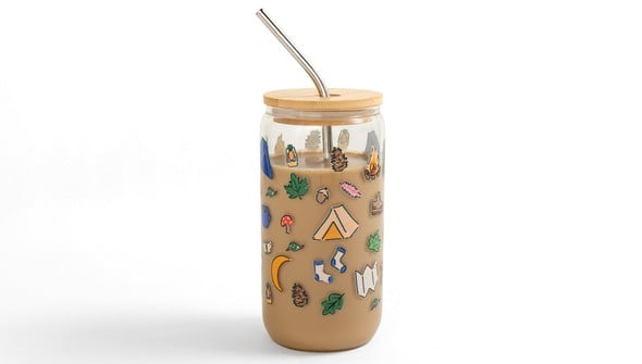 Camping Icons Glass Can gallery