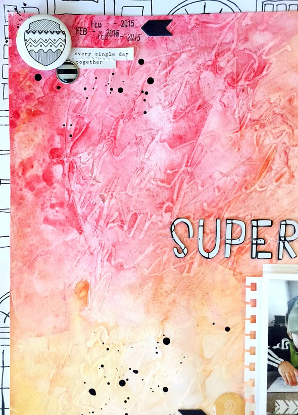 The Softer Side of Superheroes Layout in 5 Ways to Use Gesso gallery