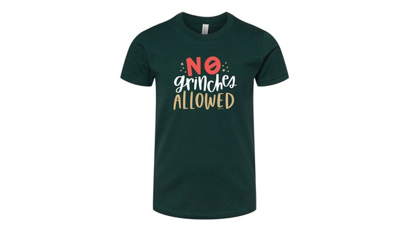 No Grinches Allowed Tee - Toddler/Youth - Forest gallery