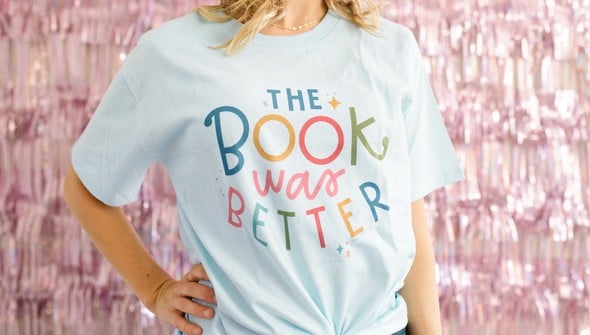 The Book Was Better Pippi Tee - Sea Salt gallery