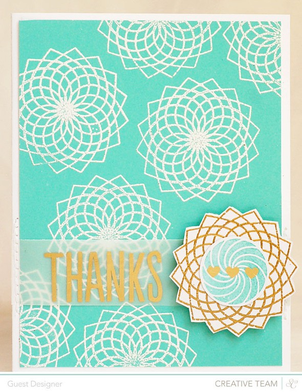 Aqua and Gold Card **Card Kit Only** by agomalley gallery