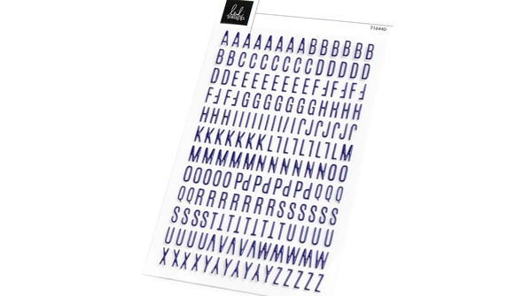 Mini Puffy Alphabet Stickers - Navy gallery