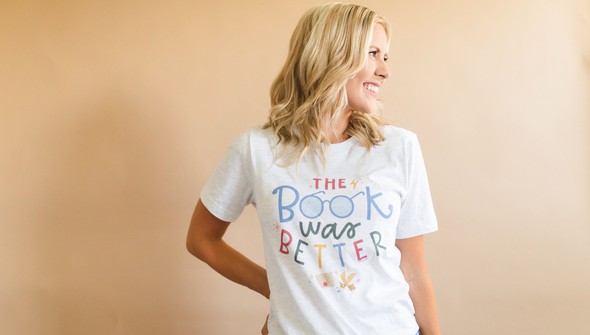 The Book Was Better Tee : Wizard Edition - Ash gallery