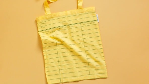 Yellow Library Card Lightweight Foldable Tote Bag gallery