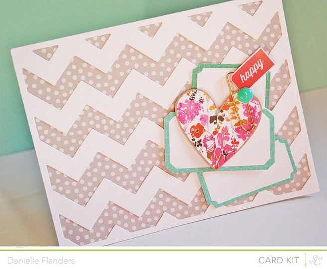Happy heart card with sig