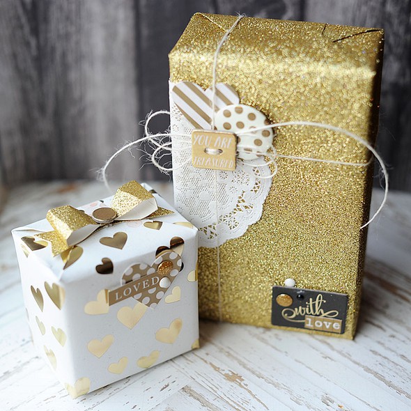 Glittery Gold Gift Packaging by LeaLawson gallery