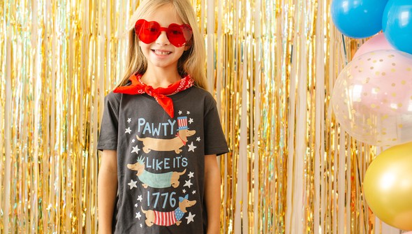 Pawty Like It's 1776 Tee - Toddler/Youth - Asphalt gallery
