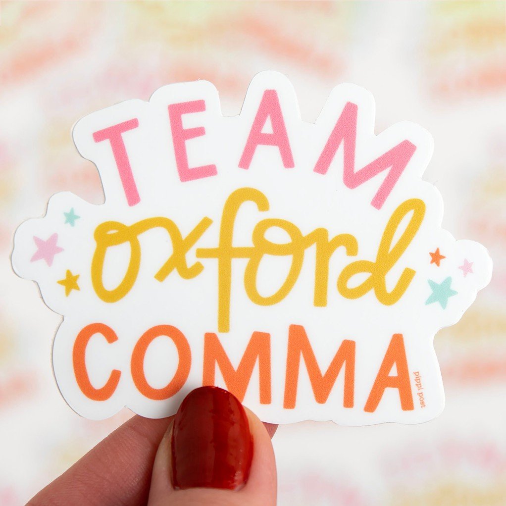 Team Oxford Comma Decal Sticker item