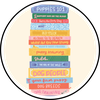 Dog Book Stack Tea Towel