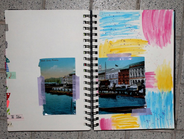 Color block art journal