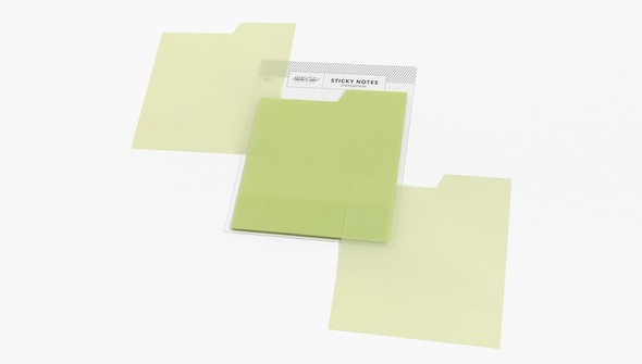 Tabbed Transparent Sticky Notes - Green gallery
