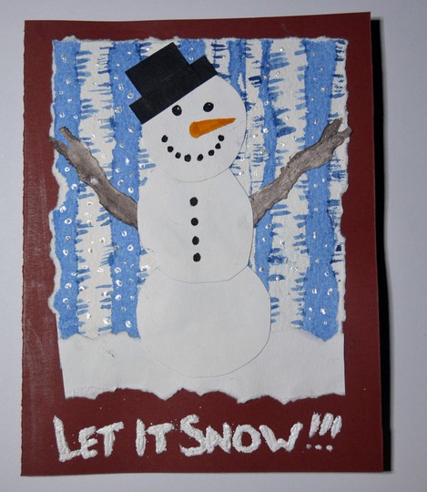 Snowman Watercolor Card