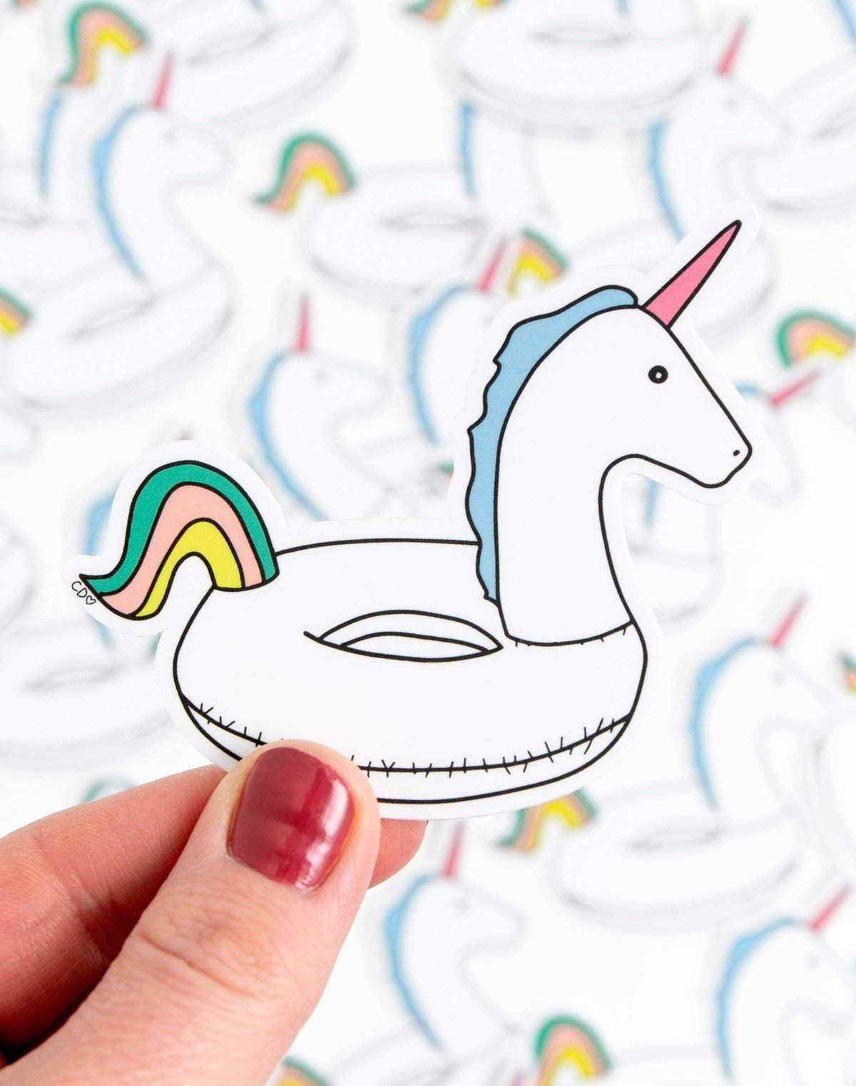 Unicorn Float Decal Sticker item