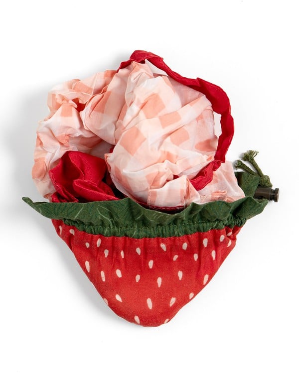 Strawberry Foldable Market Tote Bag, 5 of 5