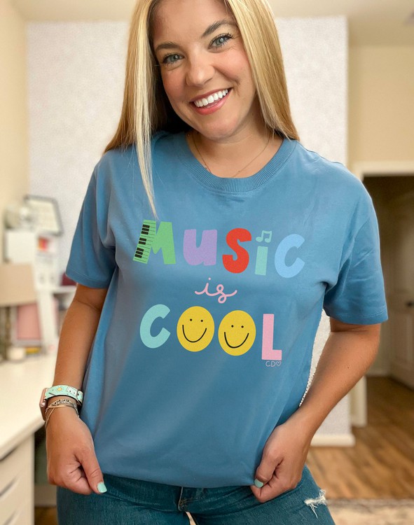 Music Is Cool Callie Tee Infinity Blue Callie Danielle Shop
