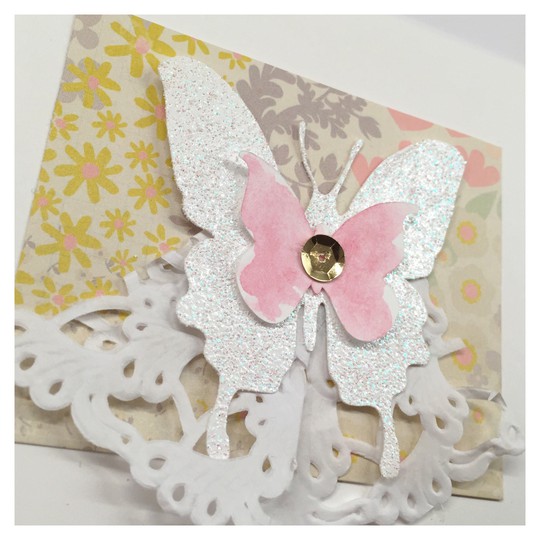 Butterfly embossed