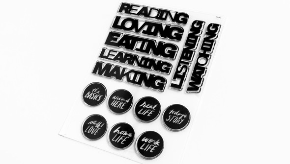 Phrases and Circles 6x8 Stamp Set gallery