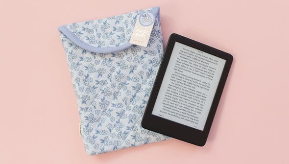 Blue Floral Quilted E-Reader Case gallery