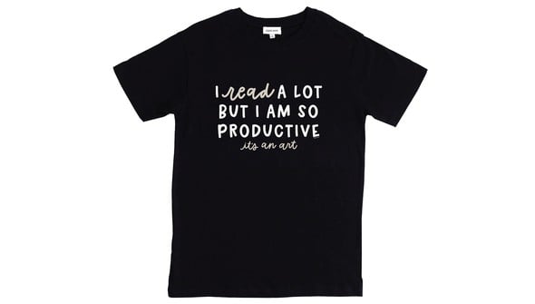 I Read A Lot - Pippi Tee - Black gallery