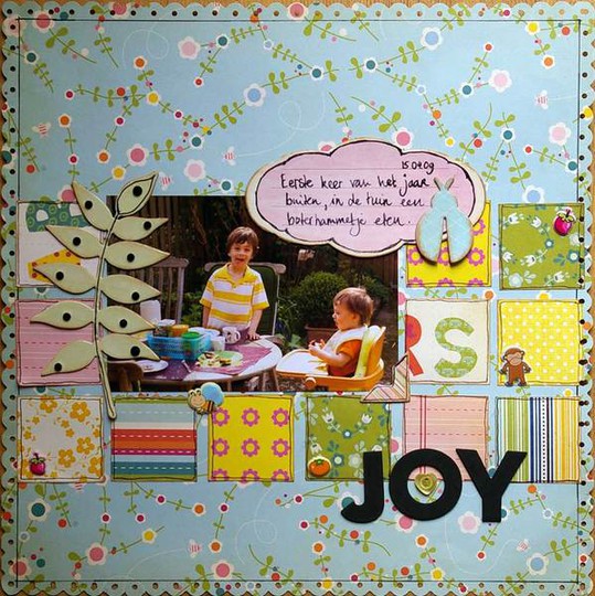 joy (patterned paper challenge)