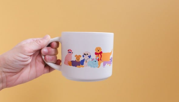 Dapper Dogs Large Ceramic Mug gallery