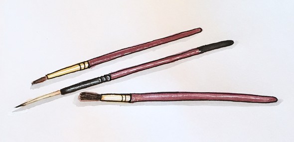 Week 3 - at home sketching #2- paint brushes by mcadesigns gallery