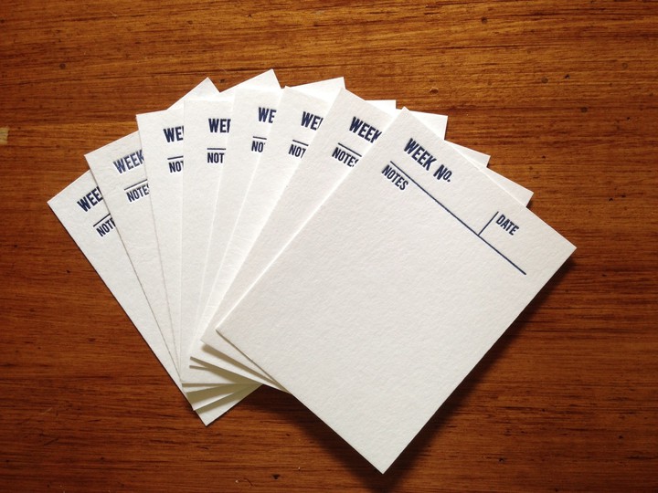 Project Life Letterpress cards